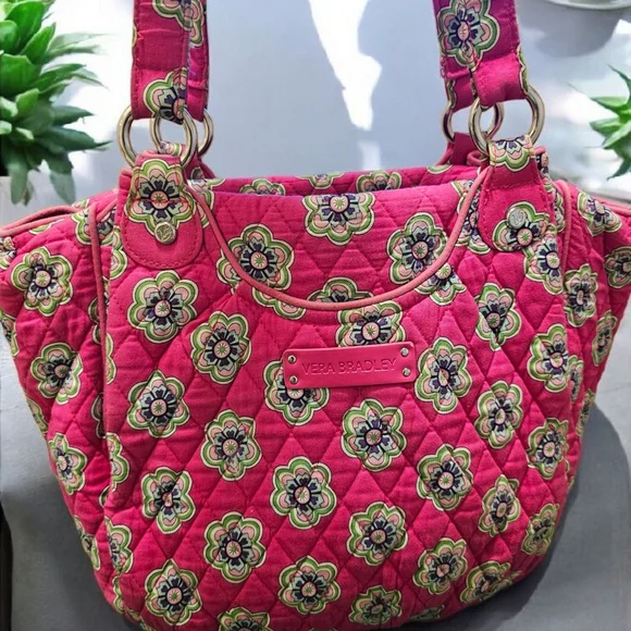 Vera Bradley Bags Vera Bradley Glenna Pink Swirls Flower Bag